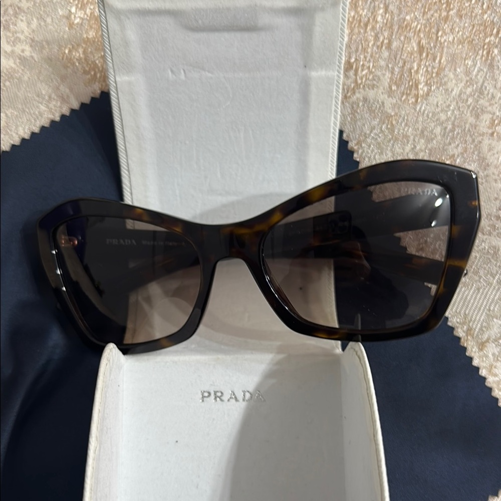 Prada Brown Cat-Eye Sunglasses